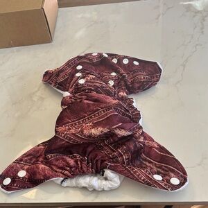 Stylish Burgundy Cloth Diaper (Adjustable Size)